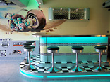 Klassische Diner Theke in T�rkis