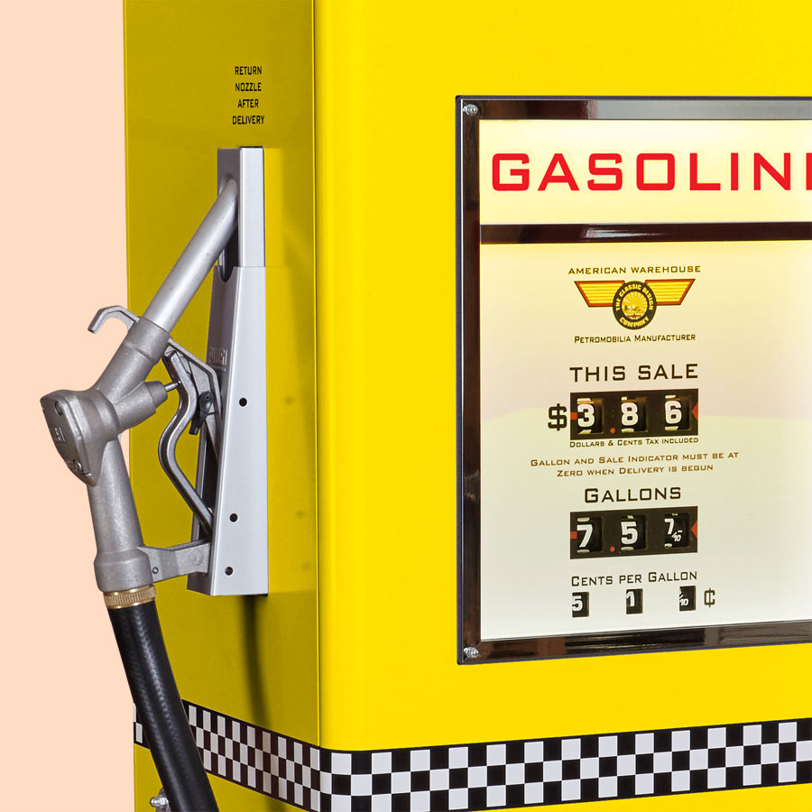 Alte amerikanische Tanksäule / Zapfsäule Gelb "Yellow Star"