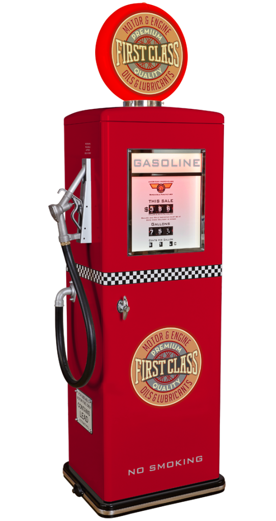 Alte amerikanische Tanksäule / Zapfsäule Rot "First Class Oil"American