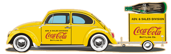 Coca Cola Käfer Gelb