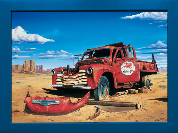 Wandbild Truck in Desert